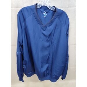 Pro Tour CoolPlay Mens XL Navy Blue V-Neck Golf Windshirt‎ Pullover Jacket
